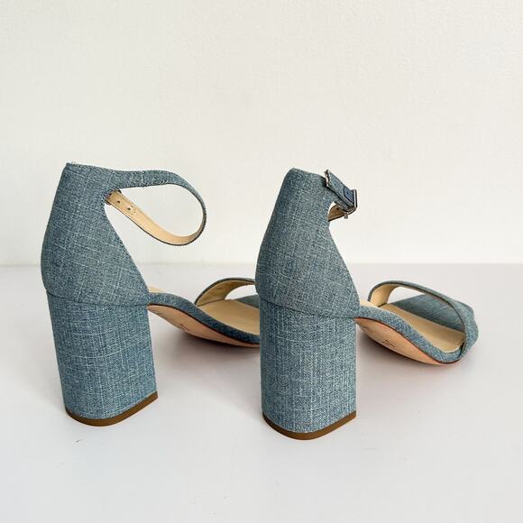 J. Mclaughlin Esme Denim Block Heels Blue Size 9 - Picture 4 of 7